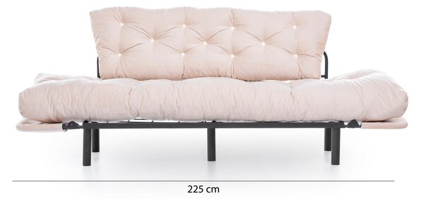 Hanah Home Třímístná rozkládací pohovka Nitta 185 cm krémová