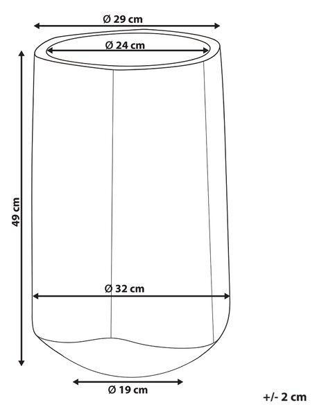 Květináč JAUNTAL 32 cm Krémově bílá