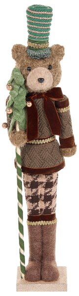 Sada 2 sošek ALATORNIO 62/63 cm Sob Medvěd Hnědá