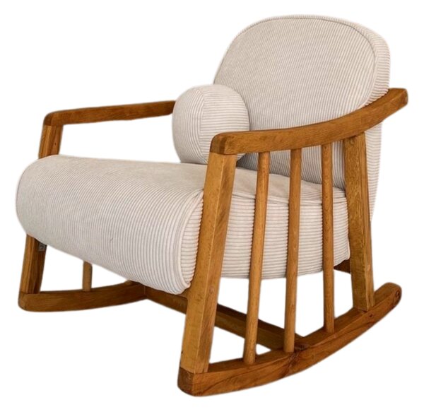 Hanah Home Dětské houpací křeslo Kleamini bílé/hnědé