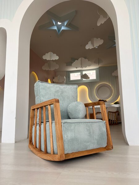 Hanah Home Dětské houpací křeslo Sallanan modré