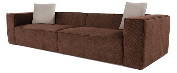 Hanah Home Čtyřmístná pohovka Lora 300 cm hnědá