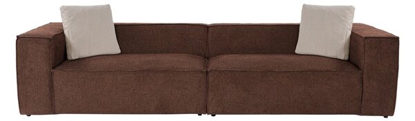 Hanah Home Čtyřmístná pohovka Lora 300 cm hnědá