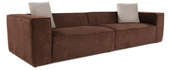 Hanah Home Čtyřmístná pohovka Lora 300 cm hnědá
