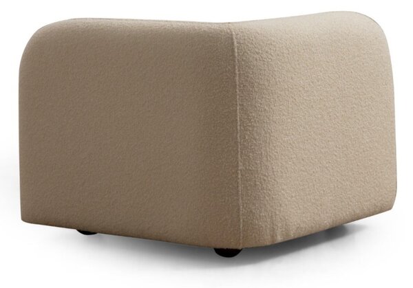 Hanah Home Rohové křeslo Victoria bouclé krémové