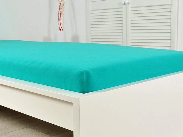 Jersey prostěradlo do dětské postýlky EXCLUSIVE tyrkysové 60 x 120 cm