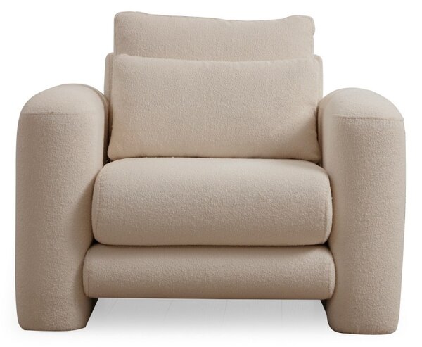 Hanah Home Designové křeslo Lily krémové