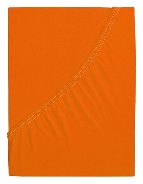 Jersey prostěradlo do dětské postýlky EXCLUSIVE oranžové 70 x 140 cm