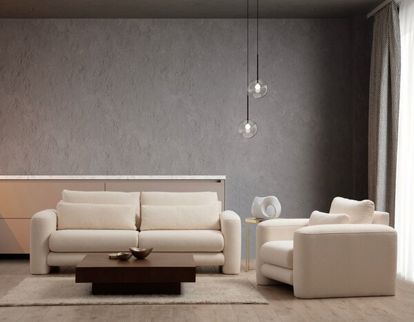 Hanah Home Designové křeslo Lily krémové