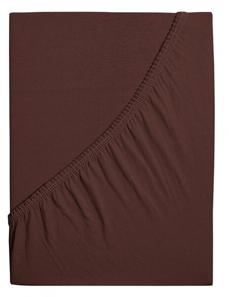 Jersey prostěradlo do dětské postýlky EXCLUSIVE 70x140 cm tmavě hnědé