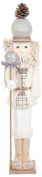 Sada 2 sošek ALANIEMI 52/79 cm Louskáček Béžová