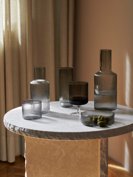 Skleničky Ripple Long Drink - 4 kusy "Smoked Grey" ferm LIVING