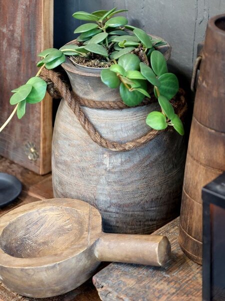 Hnědá dřevěná retro dekorační lžíce Grimaud - 23*15*6,5 cm - Chic Antique