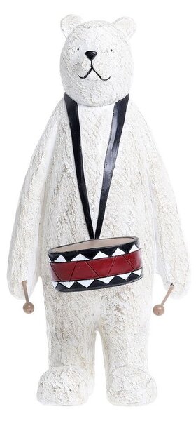 Vánoční dekorace stojící medvěd s bubínkem Bear Drum - 12*12*25 cm - Chic Antique