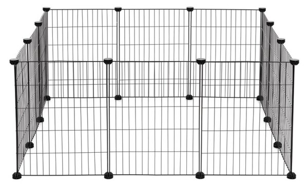 Skládací ohrádka pro domácí zvířata 143x71x46cm SPRINGOS PA1086 černá