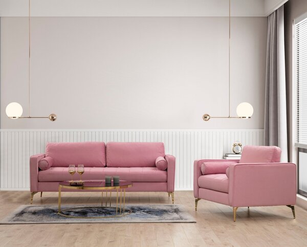 Hanah Home Třímístná pohovka Rome 215 cm růžová