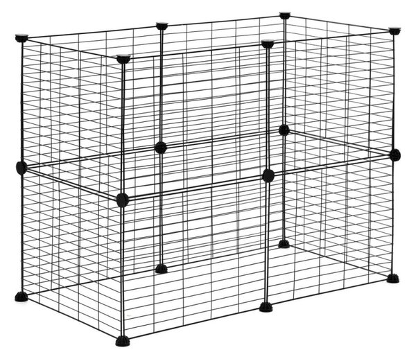 Skládací ohrádka pro domácí zvířata 143x71x46cm SPRINGOS PA1086 černá