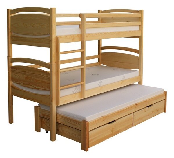 Parová postel s přistýlkou DAVÍDEK B901, borovice
