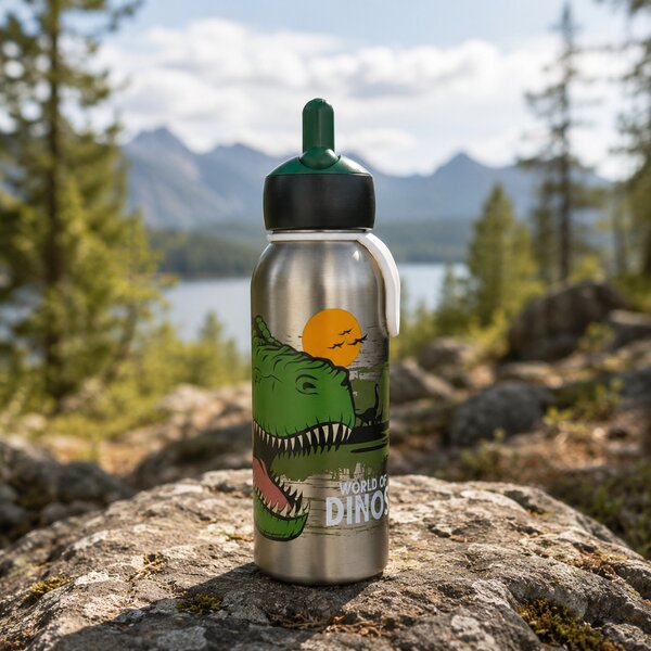 Dětská nerezová lahev, 350ml, Mepal, dinosaurus