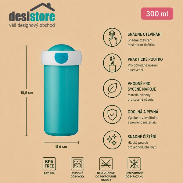 Dětská láhev do školy, 300ml, Mepal, Avengers