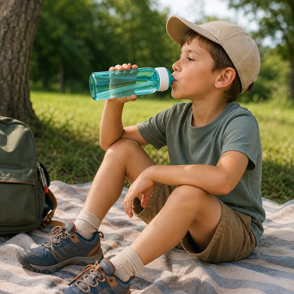 Láhev na vodu s vyklápěcím pítkem, 500ml, Mepal, tyrkysová