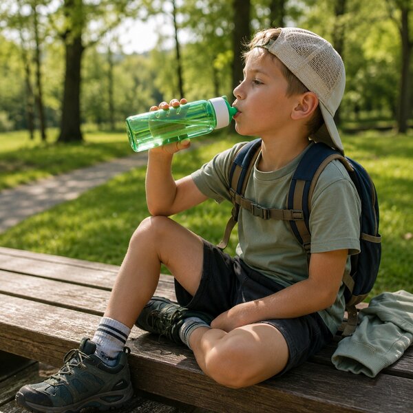 Láhev na vodu s vyklápěcím pítkem, 500ml, Mepal, zelená