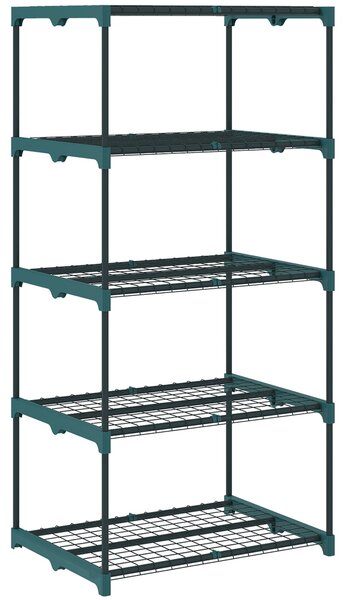 Outsunny stojan na rostliny se 5 policemi – do interiéru i exteriéru, tmavě zelený, 67 × 49 × 138 cm | Aosom