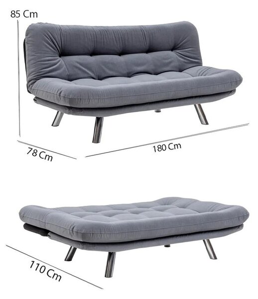 Hanah Home Třímístná rozkládací pohovka Misa Small 175 cm vícebarevná