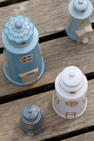 Svítící dekorace LED Lighthouse Opal Blue