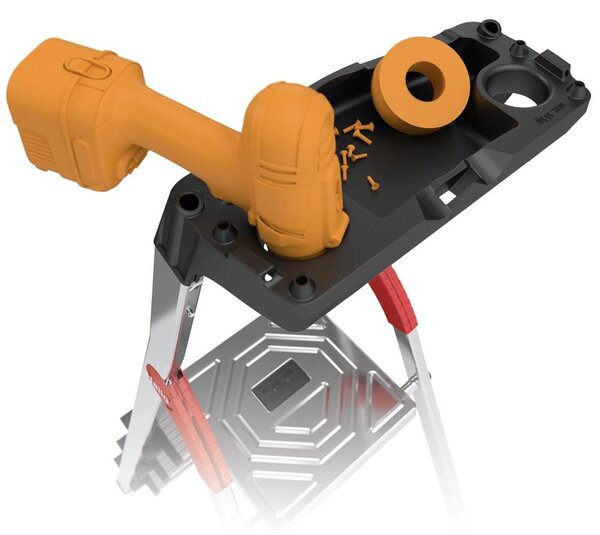 Hliníkové schůdky Hailo L60 2+1 příčka, nosnost 150 kg, 8160-307 2,6 m X 1,43 m