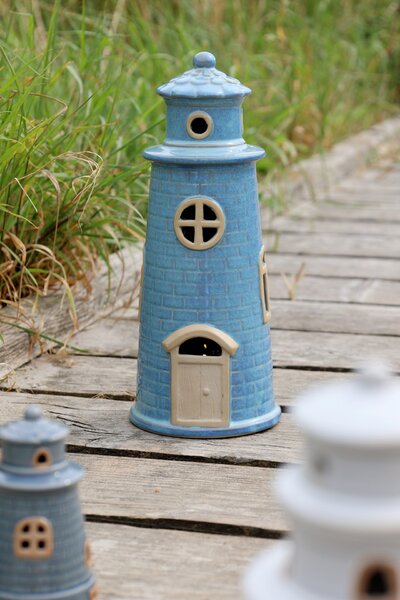 Svítící dekorace LED Lighthouse Opal Blue