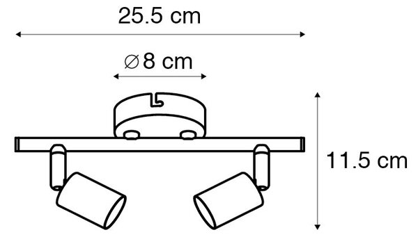 Moderní bodové světlo bílé naklápěcí 2-světlo - Jeany