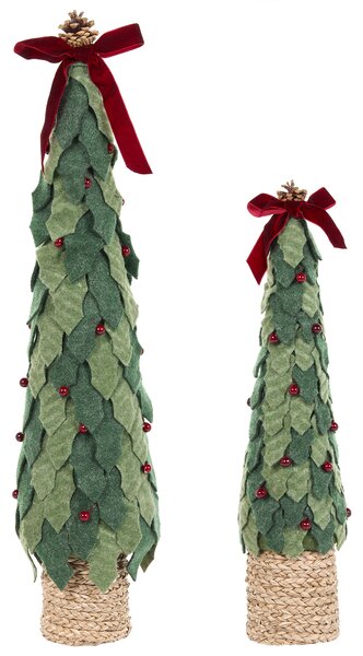 Sada 2 sošek SIMONIEMI 55/75 cm Vánoční stromek Zelená