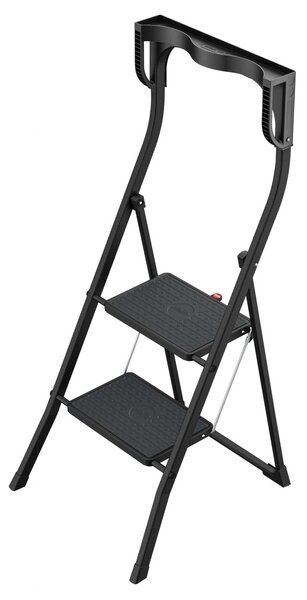 Ocelové schůdky Hailo Comfortline 2 stupně černé K77, 999000495748