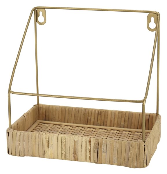 Kovová polička s výpletem Wicker 20 cm