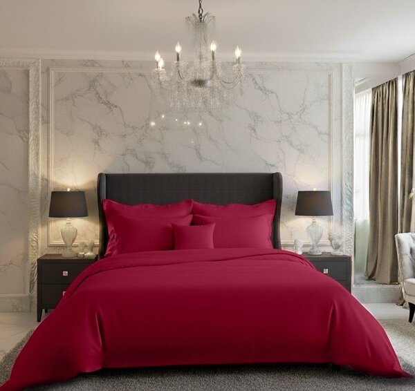 Kvalitex Saténové povlečení LUXURY COLLECTION vínové 1x 140/200, 1x 70/90cm