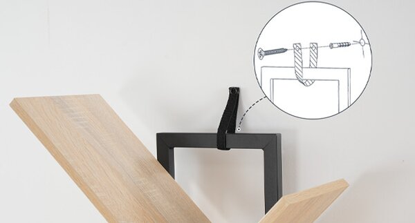 VASAGLE Designová knihovna Marelo 135 cm hnědá/černá