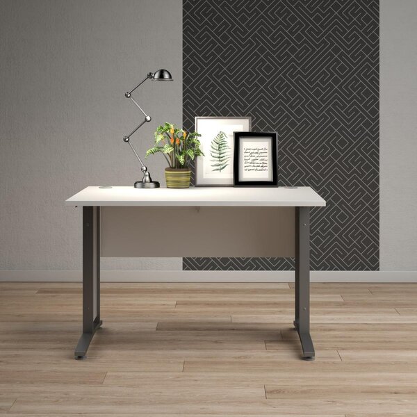 Kancelářský stůl Modulo 120 x 80 cm, bílá / šedá