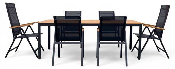 Zahradní set KOMPLET 3v1 – jídelní set, lounge set a slunečník