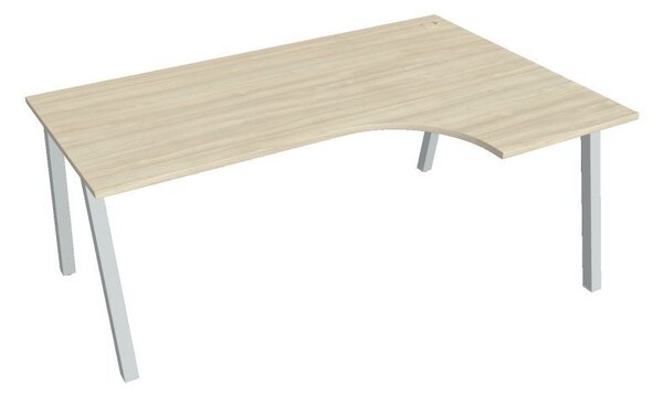 Kancelářský stůl Ergo levý UEA 180060L, deskaakát, bílá RAL 9016