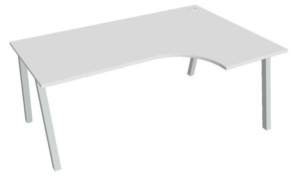 Kancelářský stůl Ergo levý UEA 180060L, deskaakát, bílá RAL 9016