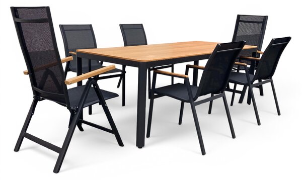 Zahradní set KOMPLET 3v1 – jídelní set, lounge set a slunečník
