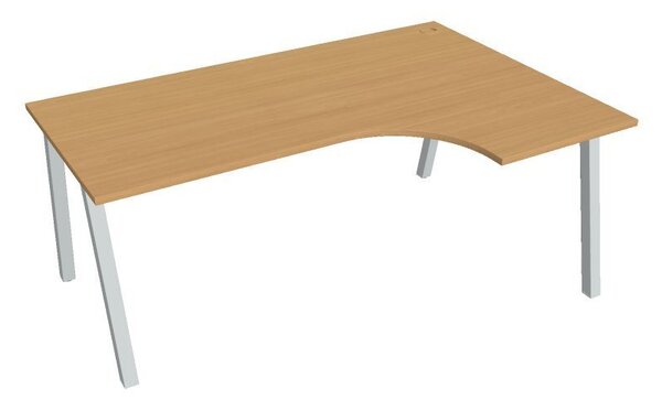 Kancelářský stůl Ergo levý UEA 180060L, deskaakát, bílá RAL 9016