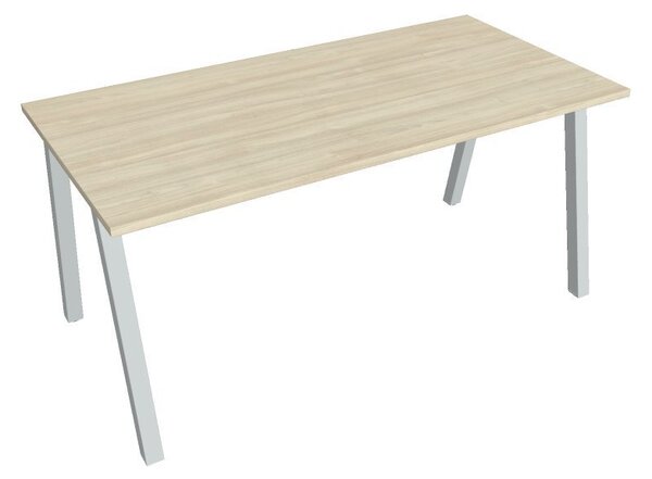Kancelářský stůl jednací UJA 1600, deskaakát, bílá RAL 9016