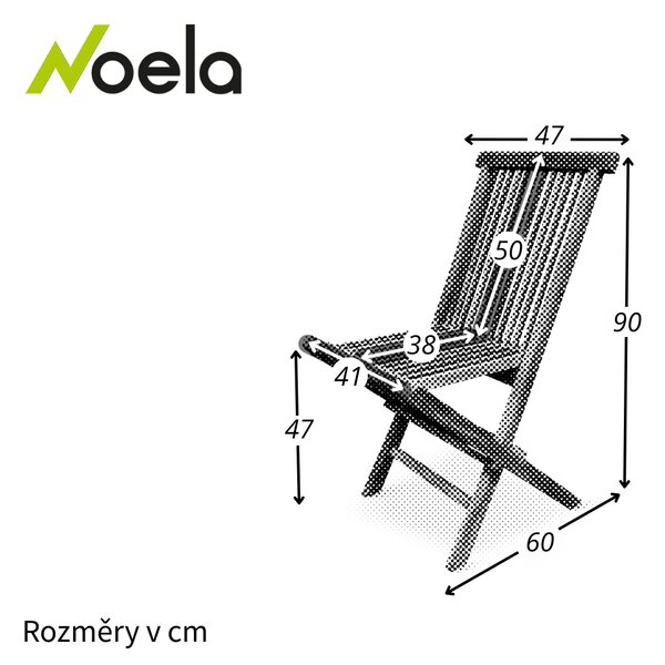 Noela Clasic teaková skládací židle