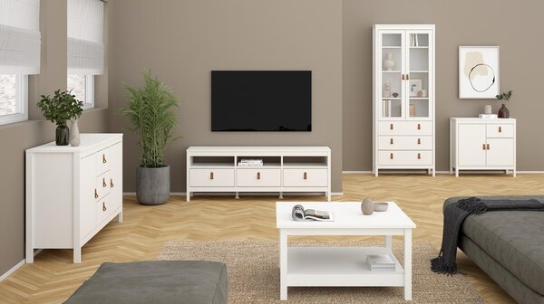 TV stolek Real, bílá
