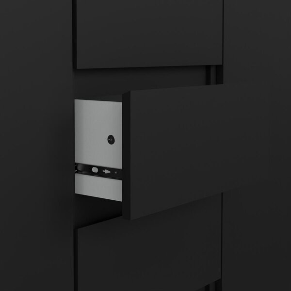 Komoda Simplicity 121 x 50 x 91 cm, černý mat
