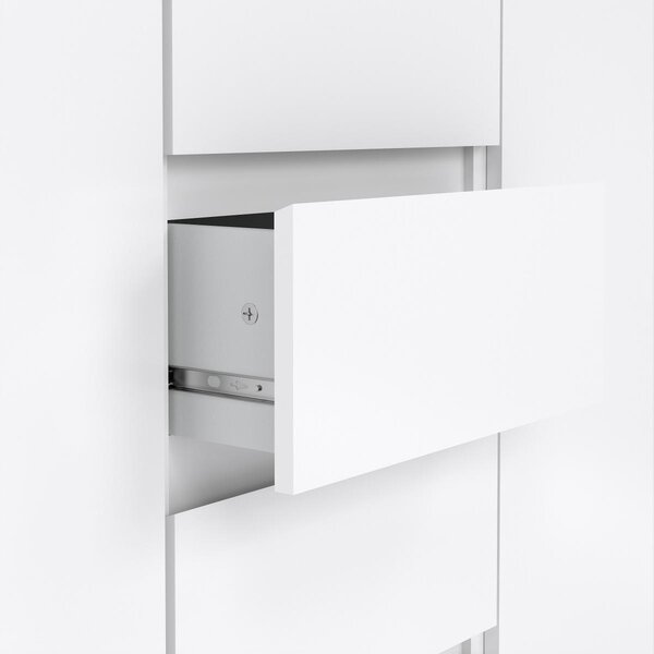 Komoda Simplicity 121 x 50 x 91 cm, bílý lesk