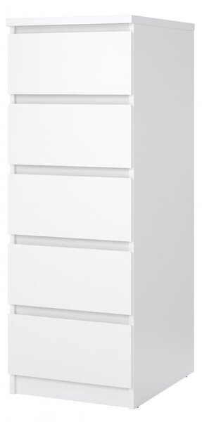 Komoda Simplicity 40 x 50 x 111,5 cm, bílý lesk