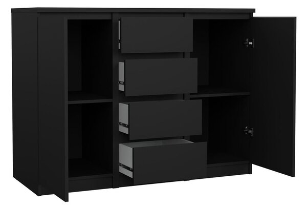 Komoda Simplicity 121 x 50 x 91 cm, černý mat